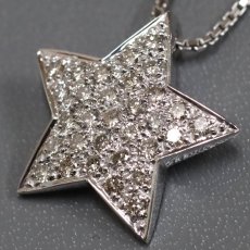 画像2: Pt900/850 ダイヤモンド ペンダント スターモチーフ D0.81 10.1g アジャスター付44cm (2)