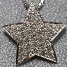画像3: Pt900/850 ダイヤモンド ペンダント スターモチーフ D0.81 10.1g アジャスター付44cm (3)