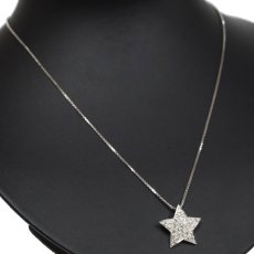 画像5: Pt900/850 ダイヤモンド ペンダント スターモチーフ D0.81 10.1g アジャスター付44cm (5)