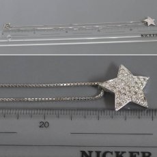 画像8: Pt900/850 ダイヤモンド ペンダント スターモチーフ D0.81 10.1g アジャスター付44cm (8)