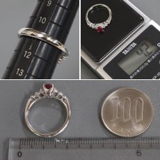 画像8: Pt900 ルビー ダイヤモンド リング R0.76 D0.30 4.2g #11 (8)