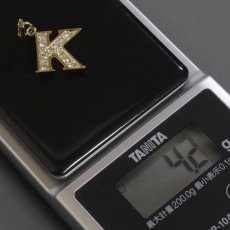 画像10: K18 ダイヤモンド ペンダントトップ Kモチーフ D0.72 4.2g イエローゴールド アルファベット (10)