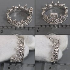 画像8: ヨンドシー K18WG ダイヤモンドリング 7.6g #10 王冠モチーフ (8)