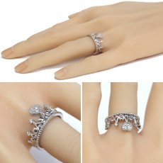 画像9: ヨンドシー K18WG ダイヤモンドリング 7.6g #10 王冠モチーフ (9)