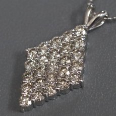 画像2: Pt900/850 ダイヤモンドペンダント D2.00 7.3g 44cm アジャスター付 (2)