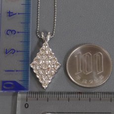 画像9: Pt900/850 ダイヤモンドペンダント D2.00 7.3g 44cm アジャスター付 (9)