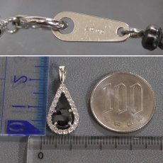 画像8: K18WG ブラックダイヤモンド/ダイヤモンド ペンダント BkD20.00 BkD1.01 D0.46 7.9g アジャスター付き41-46cm 鑑別書 (8)