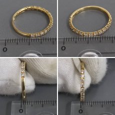 画像8: K18 ダイヤモンドリング ハーフエタニティ D0.30 1.0g #9 (8)