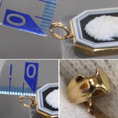 画像7: タサキ K18 ストーンカメオ ペンダントトップ 5.9g (7)