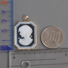 画像8: タサキ K18 ストーンカメオ ペンダントトップ 5.9g (8)