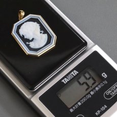 画像9: タサキ K18 ストーンカメオ ペンダントトップ 5.9g (9)