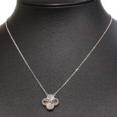 画像5: ヴァンクリーフ&アーペル ヴィンテージ アルハンブラ ネックレス ギヨシェ 750WG 7.1g(VCARP9XG00)内外箱 保証書 (5)