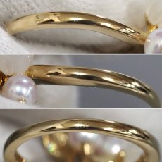 画像6: ミキモト K18 パール エナメル(七宝焼)ダイヤモンド リング フラワーモチーフ 10.1g #14 (6)