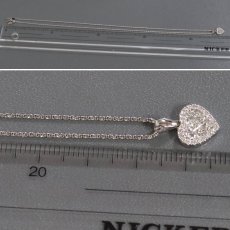画像8: K18WG ダイヤモンド ペンダント ハートモチーフ D0.315 3.5g アジャスター付45cm (8)