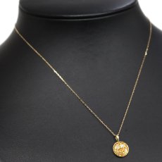 画像6: K18 シトリン ダイヤモンド ペンダント スマイル 0.22 D0.03 2.5g アジャスター付45cm (6)