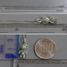 画像9: K18WG グリーンガーネット ペンダント クマモチーフ GG0.48 3.4g アジャスター付44cm (9)