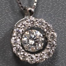画像3: Pt900/850 ダンシング ダイヤモンドペンダント D0.545 0.46 4.8g 45cm アジャスター付 鑑別書 (3)