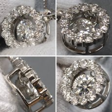 画像4: Pt900/850 ダンシング ダイヤモンドペンダント D0.545 0.46 4.8g 45cm アジャスター付 鑑別書 (4)