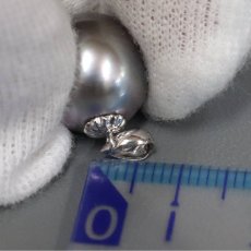 画像8: K14WG ブラックパールペンダントトップ 3.5g (8)