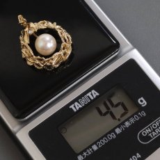 画像8: K18 ダイヤモンド パールペンダントトップ D0.01 4.5g (8)