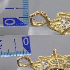画像7: K18 タンザナイト ダイヤモンドペンダントトップ/ブローチ TZ2.54 D0.37 15.7g ソーティング (7)