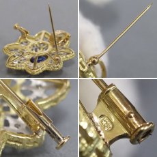 画像8: K18 タンザナイト ダイヤモンドペンダントトップ/ブローチ TZ2.54 D0.37 15.7g ソーティング (8)