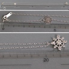 画像8: ヨンドシー K18WG ダイヤモンド ホワイトサファイア ネックレス スノーフレーク 2008年クリスマス限定 2.0g 41cm (8)