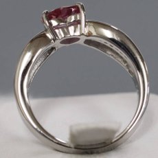 画像5: Pt900 非加熱パパラチアサファイア ダイヤモンド リング ハートシェイプ PS1.24 D0.57 7.5g #10 AIGS鑑別書 (5)