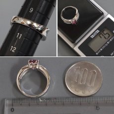 画像7: Pt900 非加熱パパラチアサファイア ダイヤモンド リング ハートシェイプ PS1.24 D0.57 7.5g #10 AIGS鑑別書 (7)