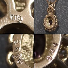 画像4: K18PG パパラチアサファイア ダイヤモンドペンダント PS0.536 D0.44 3.3g 45cm アジャスター付 鑑別書 (4)