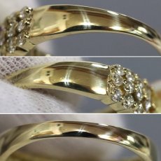 画像5: K18 ゴールデンパール ダイヤモンド リング 13.2mm D0.77 8.7g #16.5 (5)