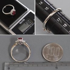 画像8: Pt900 ルビー ダイヤモンド リング R1.28 D0.55 7.8g #16 (8)
