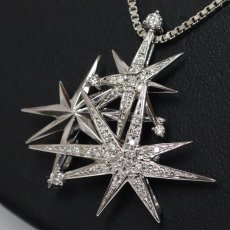 画像8: K18WG ダイヤモンド ペンダントトップ/ブローチ D0.30 6.3g (8)