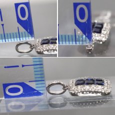 画像7: K18WG サファイア ダイヤモンド ペンダントトップ S1.30 D0.50 2.5g (7)