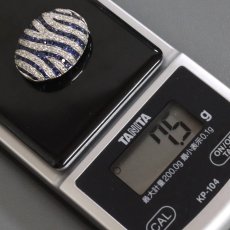 画像10: K18WG サファイア ダイヤモンド ペンダントトップ S2.27 D0.97 7.5g (10)