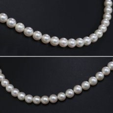 画像2: タサキ パールネックレス シルバー金具 6.4-6.9mm 42cm 29.6g (2)