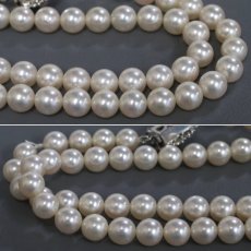 画像5: タサキ パールネックレス シルバー金具 6.4-6.9mm 42cm 29.6g (5)
