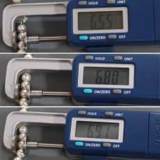 画像9: タサキ パールネックレス シルバー金具 6.4-6.9mm 42cm 29.6g (9)