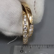 画像9: タサキ K18 ダイヤモンド ダブルリング D0.83 5.7g #10.5 (9)
