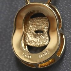 画像4: セリーヌ 750 ダイヤモンド ダブルサークル ペンダント D0.08 6.1g 42cm (4)
