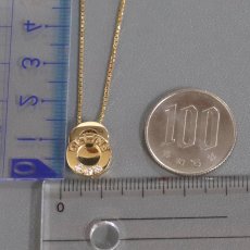 画像8: セリーヌ 750 ダイヤモンド ダブルサークル ペンダント D0.08 6.1g 42cm (8)