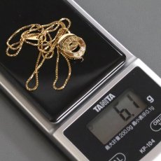 画像9: セリーヌ 750 ダイヤモンド ダブルサークル ペンダント D0.08 6.1g 42cm (9)