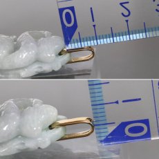 画像6: K18 ヒスイ ペンダントトップ 34.0g 龍 鳳凰モチーフ 縁起物 (6)
