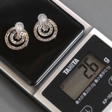 画像9: K18WG ダイヤモンドピアス D0.75 2.6g (9)