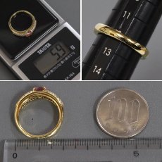 画像8: K18 ピンクトルマリン ダイヤモンドリング 0.50 D0.40 5.9g #12 イエローゴールド (8)