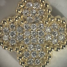 画像4: K18ダイヤモンドペンダント D0.32 4.0g アジャスター付 45cm クローバーモチーフ (4)