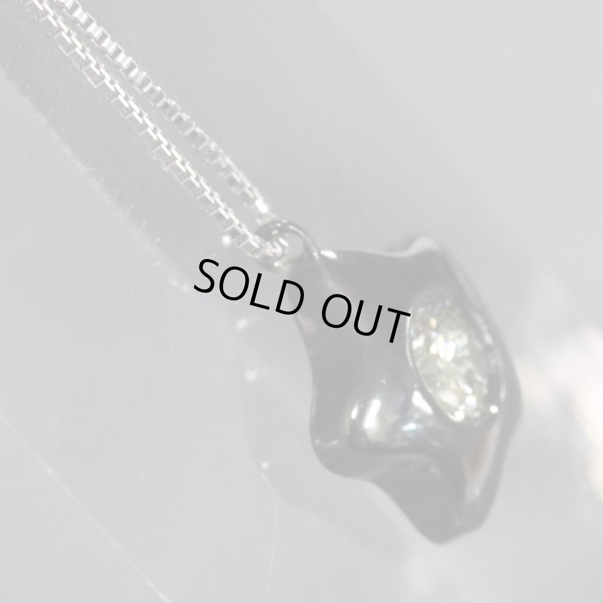 画像3: K18WGダイヤモンドペンダント ブラックスター D0.25 3.1g AJ45cm (3)