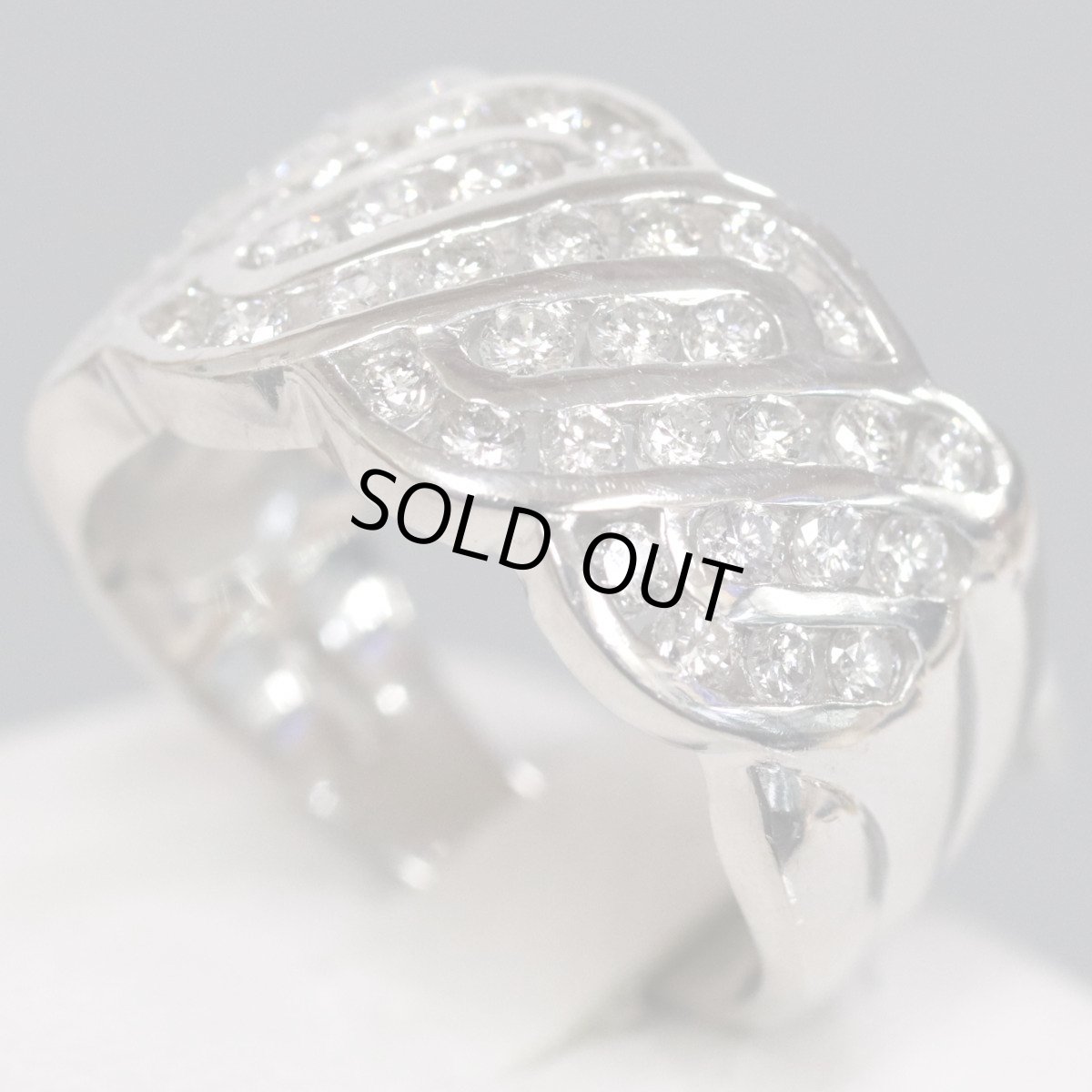 画像2: Pt900ダイヤモンドリング D1.00 10.8g #12.5 (2)