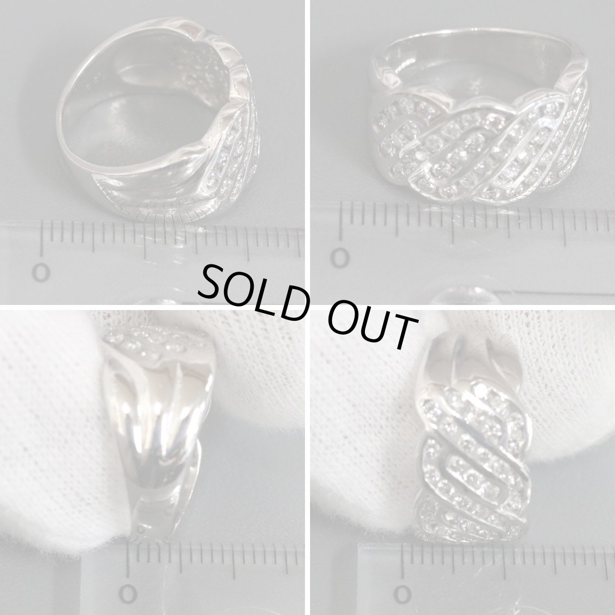 画像9: Pt900ダイヤモンドリング D1.00 10.8g #12.5 (9)