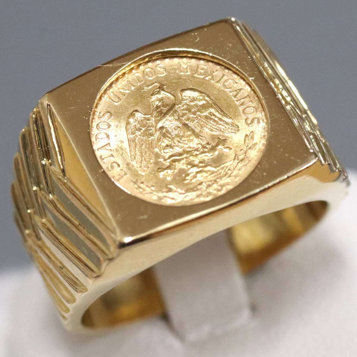 K18/K21.6リング ペソ金貨 11.5g #17.5